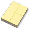 123encre papier d'ordonnance 80 g/m² A6 (2000 feuilles) - jaune