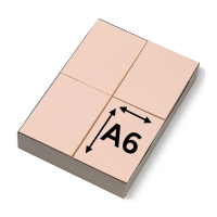 123encre papier d'ordonnance 80 g/m² A6 (2000 feuilles) - rose saumon 300615