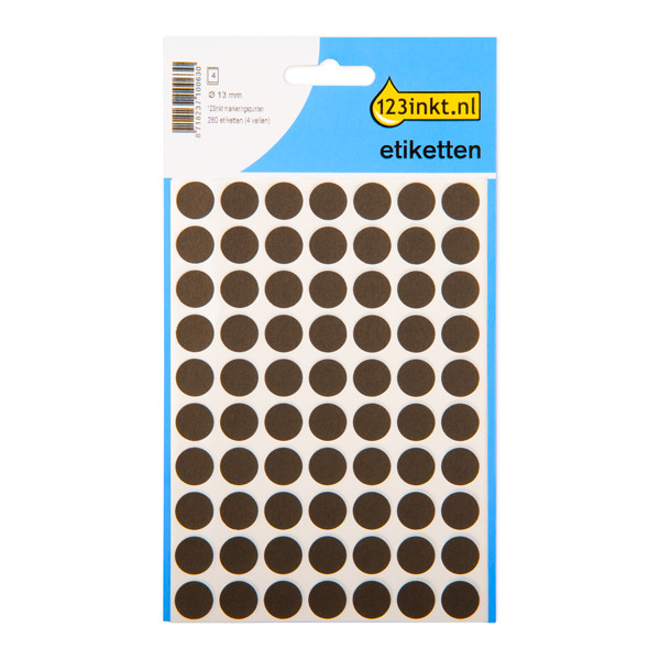 123inkt 123encre pastilles adhésives Ø 13 mm (280 étiquettes) - noir  301477 - 1