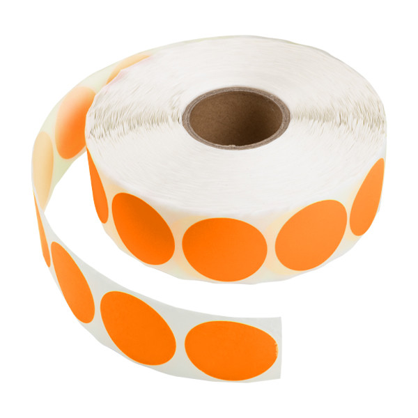 123inkt 123encre pastilles adhésives Ø 35 mm (2000 étiquettes en continu) - orange 89511 302336 - 1