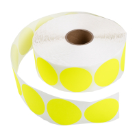 123inkt 123encre pastilles adhésives Ø 50 mm (2000 étiquettes en continu) - jaune 89522 302340