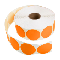 123inkt 123encre pastilles adhésives Ø 50 mm (2000 étiquettes en continu) - orange 89521 302341