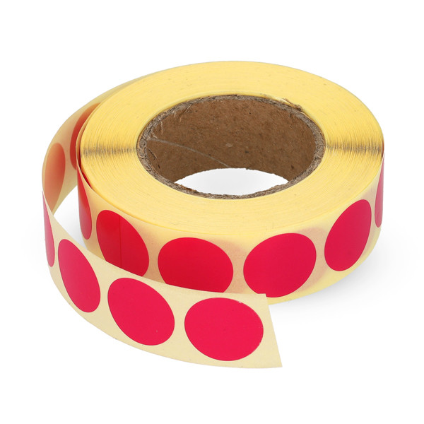 123encre pastilles de marquage Ø 18 mm (1000 étiquettes en rouleau) - rose 300806 - 1