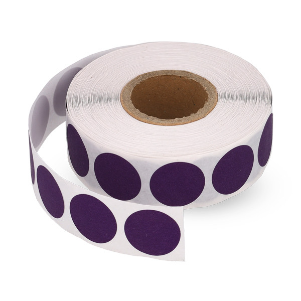 123encre pastilles de marquage Ø 18 mm (1000 étiquettes en rouleau) - violet 300804 - 1