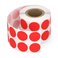 123encre pastilles de marquage Ø 18 mm double rangée (1000 étiquettes en rouleau) - rouge 400726