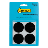 123inkt 123encre patins adhésifs ronds 38 mm (4 pièces) - noir  301011