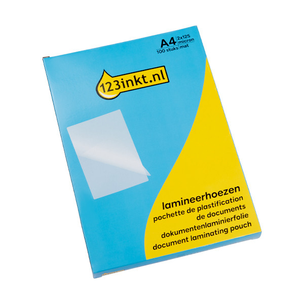 123inkt 123encre pochette de plastification A4 mate 2x125 microns (100 pièces) 3747241C 302052 - 1