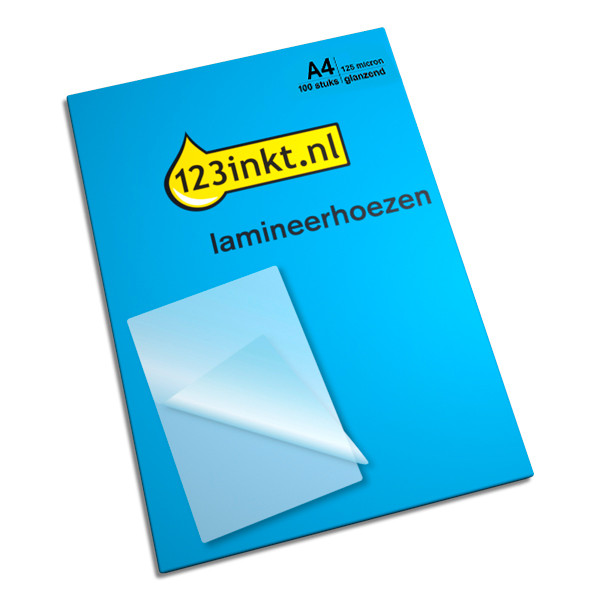 123inkt 123encre pochette de plastification pour document A4 brillante 2x125 microns (100 pièces) 3200723C 3740482C 5307407C 74810000C 300257 - 1