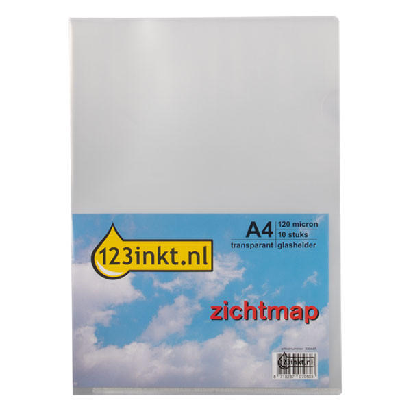 123inkt 123encre pochette de transparence cristalline A4 120 microns (10 pièces) 56216C K-34005C 300445 - 1