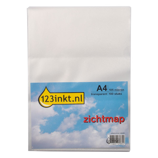 123inkt 123encre pochette transparente A4 105 microns (100 pièces) 54832C 627496C 300446 - 1