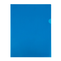 123inkt 123encre pochette transparente A4 120 microns (100 pièces) - bleu 54837C 390552