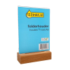 123encre porte-brochure en bois pied en forme de T A6 301455 - 1
