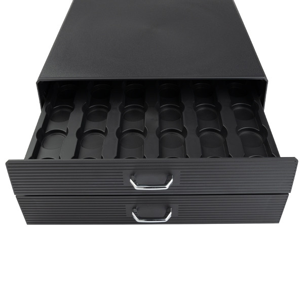 123encre porte-capsules de café avec double tiroir - noir 302557 - 5