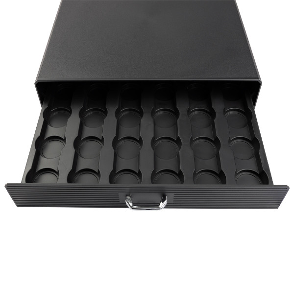 123encre porte-capsules de café avec tiroir - noir 302556 - 3