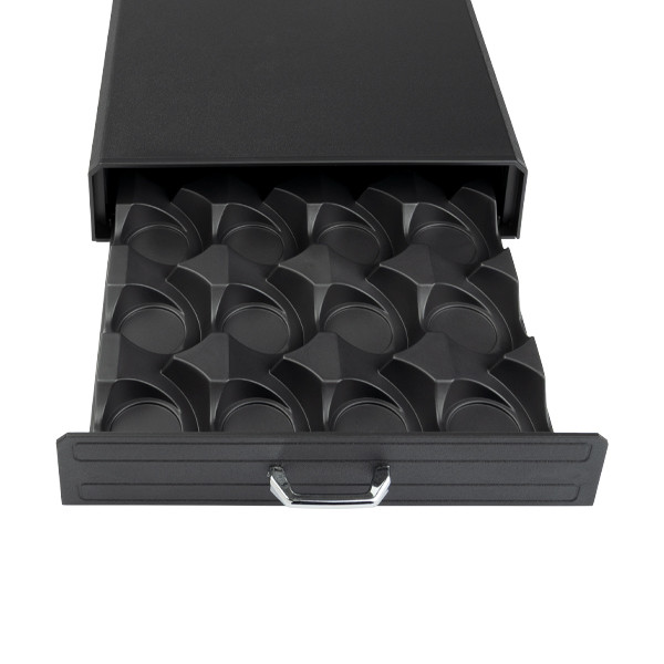 123encre porte-capsules de café avec tiroir - noir 302558 - 3