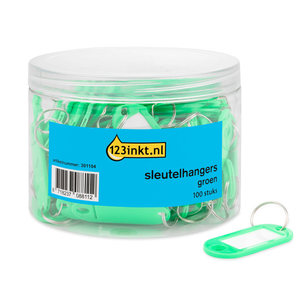 123inkt 123encre porte-clés (100 pièces) - vert  301104 - 1