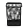 123encre porte-stylo carré en maille - noir