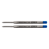 123inkt 123encre recharge de stylo à bille moyen (2 pièces) - bleu 19503712C 1950371C 300852