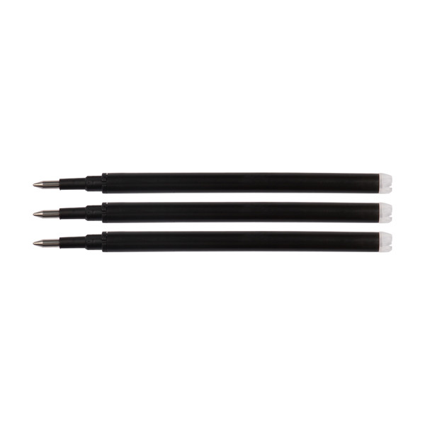 123inkt 123encre recharge pour stylo à bille effaçable (3 pièces) - noir 5356056C 300986 - 1