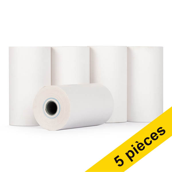 123encre rouleau de caisse enregistreuse 57x30x8 thermo (5 pièces) - blanc 300334 - 1