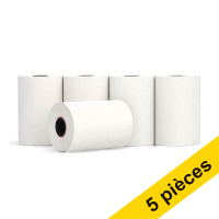 123encre rouleau de caisse enregistreuse 57x40x12 thermo 48 grammes (5 pièces) - blanc 303623