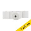 123encre rouleau de caisse enregistreuse 57x54x12 thermo (5 pièces) - blanc