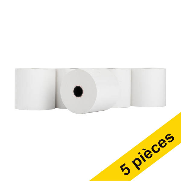 123encre rouleau de caisse enregistreuse 57x60x12 mm thermo (5 pièces) - blanc 302684 - 1