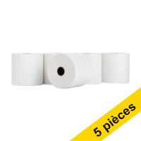 123encre rouleau de caisse enregistreuse 57x60x12 mm thermo (5 pièces) - blanc 302684