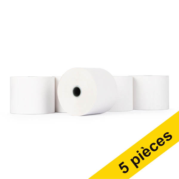 123encre rouleau de caisse enregistreuse 57x70x12 thermo (5 pièces) - blanc 300325 - 1