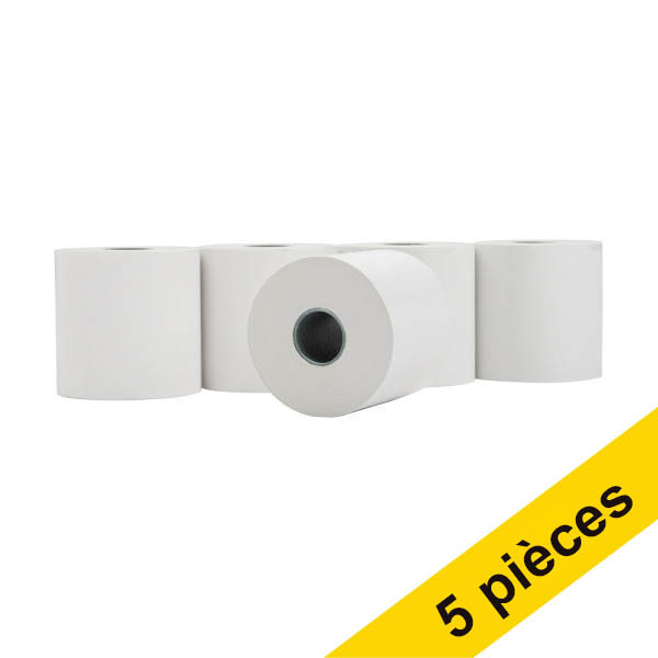 123encre rouleau de caisse enregistreuse 60x80x40 thermo (5 pièces) - blanc 302112 - 1