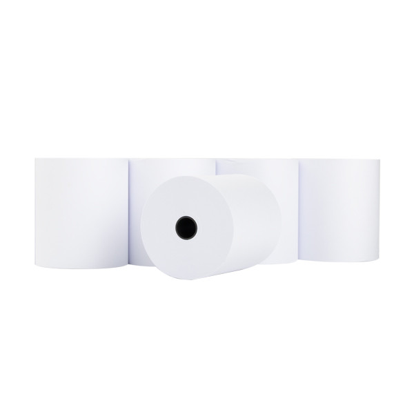 123encre rouleau de caisse enregistreuse 76x70x12 mm sans bois (5 pièces) - blanc 302693 - 1