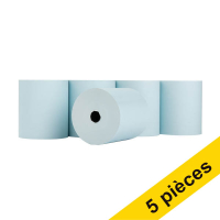 123encre rouleau de caisse enregistreuse 80x80x12 mm thermo (5 pièces) - bleu 302689