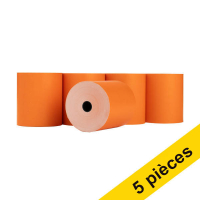 123encre rouleau de caisse enregistreuse 80x80x12 mm thermo (5 pièces) - orange 302688
