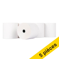 123encre rouleau de caisse enregistreuse 80x80x12 thermo (5 pièces) - blanc 300331