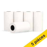 123encre rouleau de caisse thermique 57x30x12 48 grammes (5 pièces) - blanc 303632