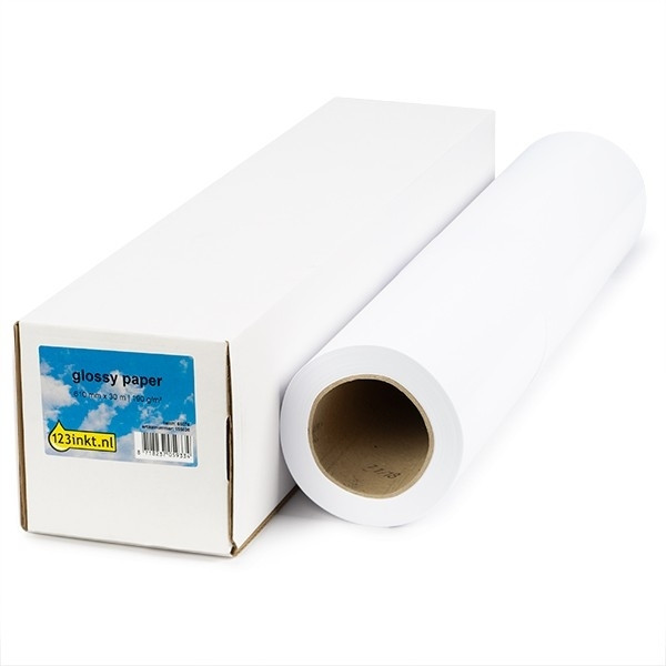 123inkt 123encre rouleau de papier brillant 610 mm (24 pouces) x 30 m (190 g/m²) 6058B002C 6060B002C Q1420AC Q1420BC Q1426B 155051 - 1