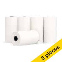 123encre rouleau de papier de caisse thermique 57x30x8 48 g/m² (5 pièces) - blanc 303629