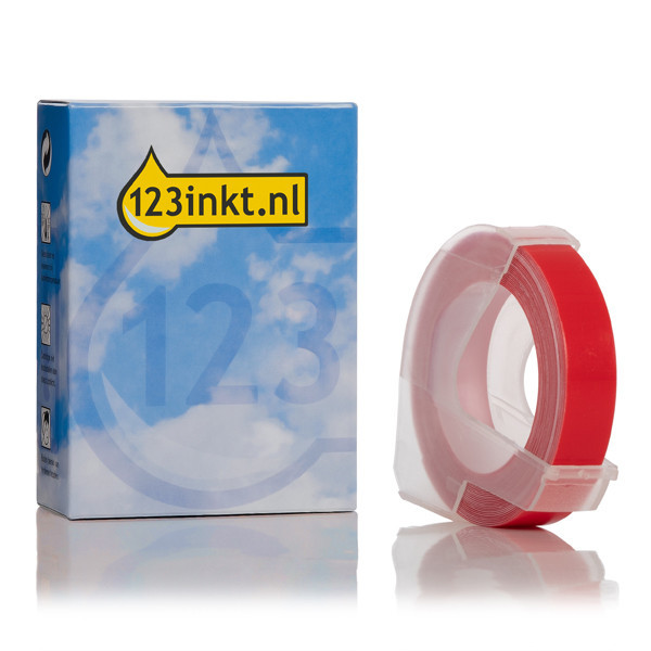 123inkt 123encre ruban d'étiquettes en relief S0898150 / 520102 pour pince à étiqueter 123encre - blanc sur rouge S0898150C 089263 - 1