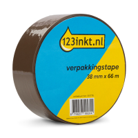 123encre ruban d'emballage 38 mm x 66 m (1 rouleau) - marron