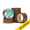 123encre ruban d'emballage 50 mm x 66 m (36 rouleaux) - marron