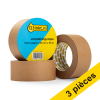 123encre ruban d'emballage papier marron 50 mm x 50 m (3 rouleaux)