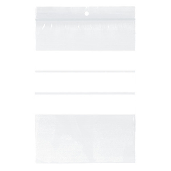 123inkt 123encre sachet zip avec bande d'écriture 40 mm x 60 mm (100 pièces)  300748 - 1