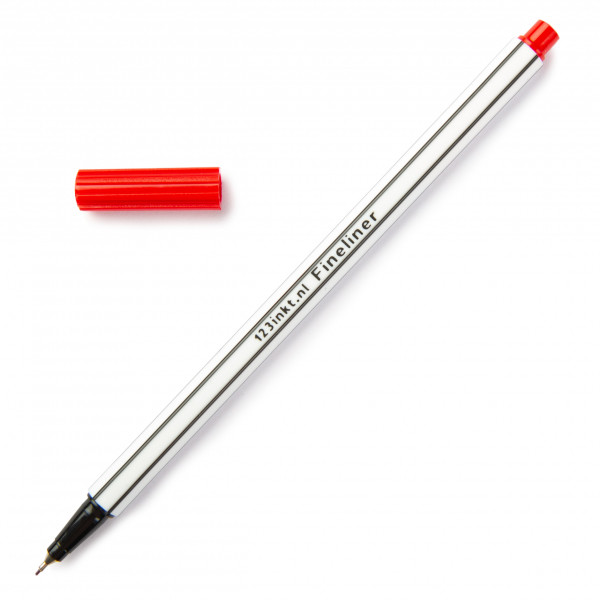 123encre stylo-feutre pointe fine - rouge 123inkt