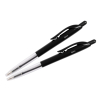 123encre stylo à bille médium avec bouton-poussoir (2 pièces) - noir