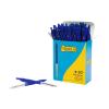 123inkt 123encre stylo à bille médium avec bouton-poussoir (50 pièces) - bleu 1199190121C 302073 - 2