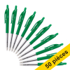 123inkt 123encre stylo à bille médium avec bouton-poussoir (50 pièces) - vert 1199190124C 302075 - 1