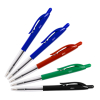 123encre stylo à bille médium avec bouton-poussoir assortiment (5 pièces)