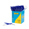 123inkt 123encre stylo à bille médium avec bouton-poussoir pack avantageux (100 pièces) - bleu 942915C 302074 - 2