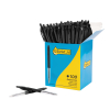 123inkt 123encre stylo à bille médium avec bouton-poussoir pack avantageux (100 pièces) - noir 942917C 302079 - 2