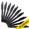 123inkt 123encre stylo à bille sans impression (10 pièces) - noir  400091